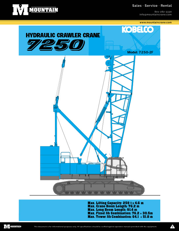 Kobelco 7250 Load Chart