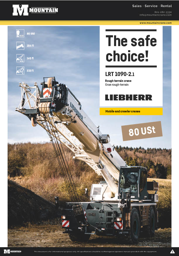 Liebherr LRT 1090-2.1 Load Chart